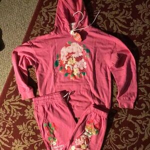 Licensed Strawberry Shortcake sweat outfits, hoodie and sweatpants.